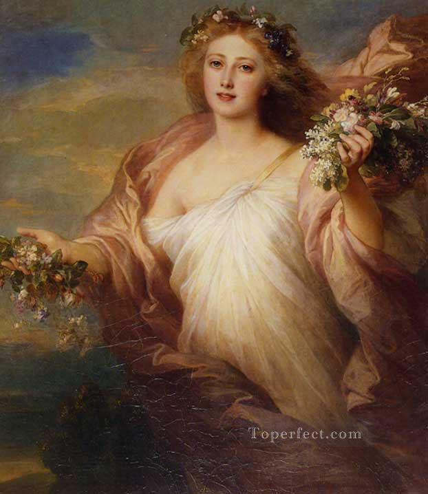 Spring royalty portrait Franz Xaver Winterhalter Oil Paintings